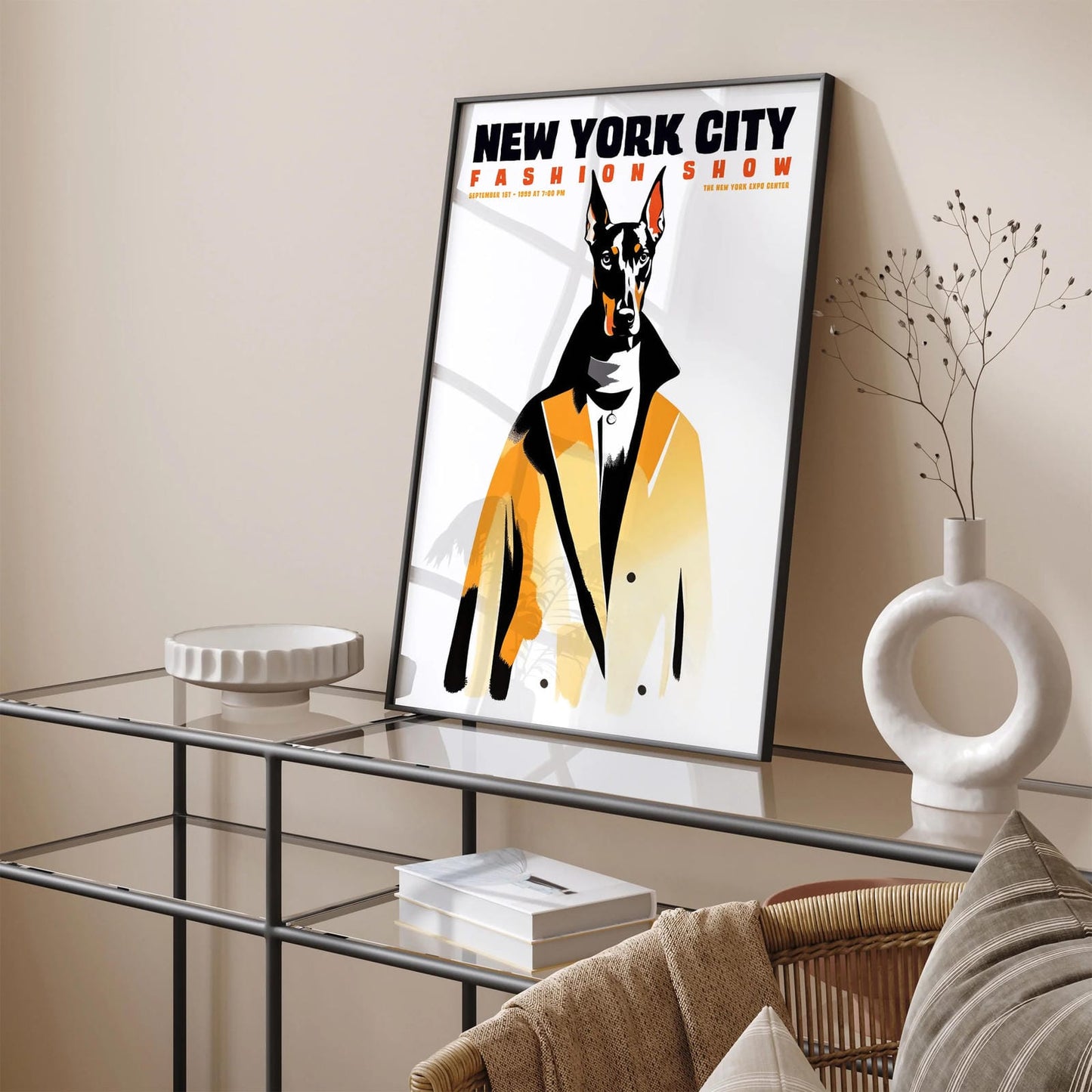 NYC Fashion Show Doberman Poster