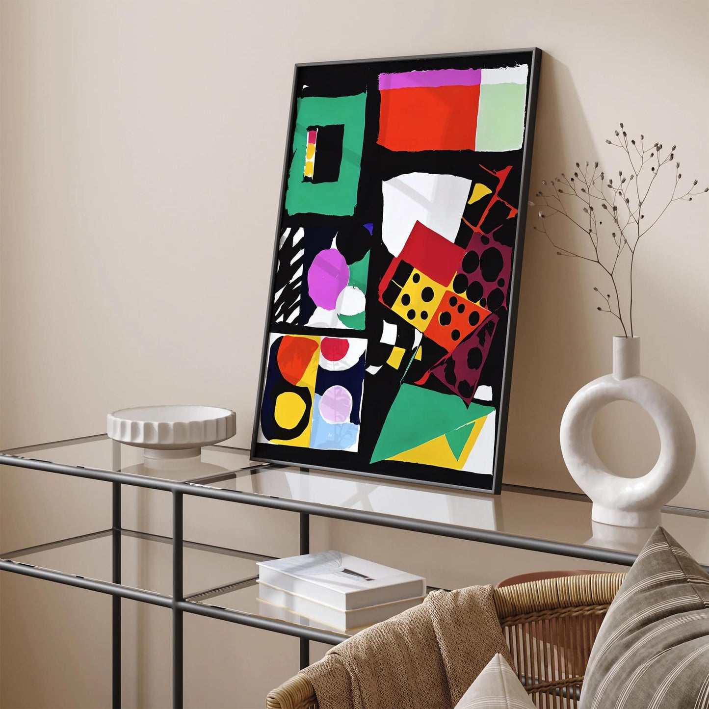 Retro Abstract Painting Reproduction Print