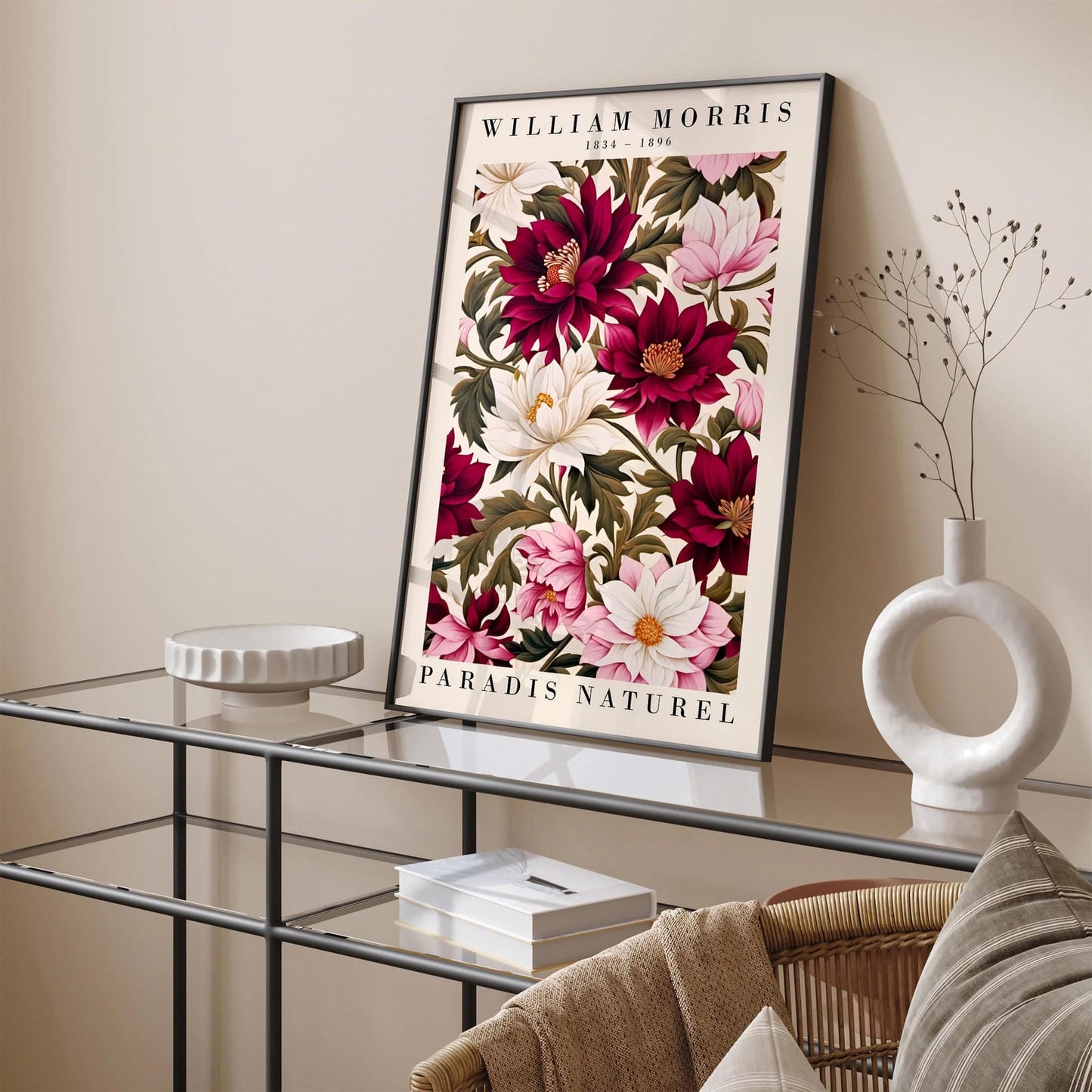 W. Morris Paradise Naturel Pink Poster