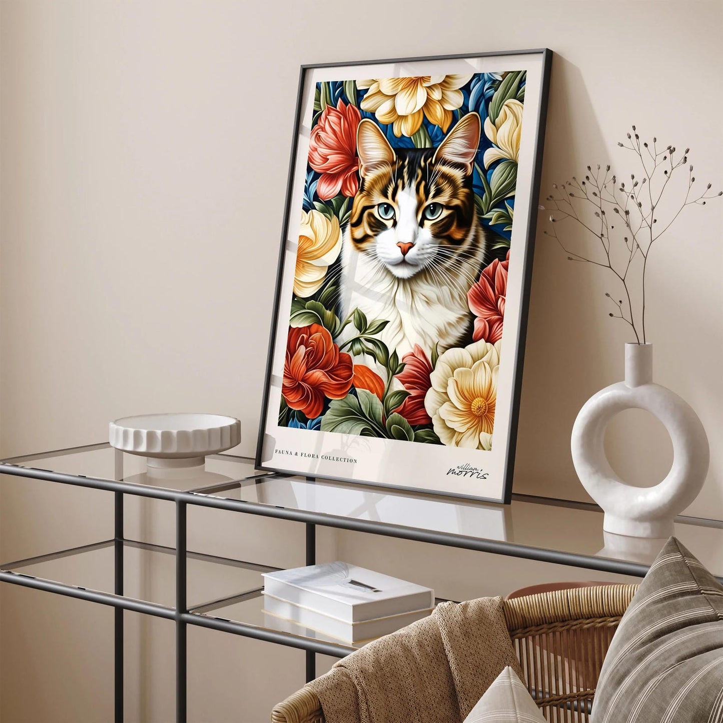 William Morris Cat Poster