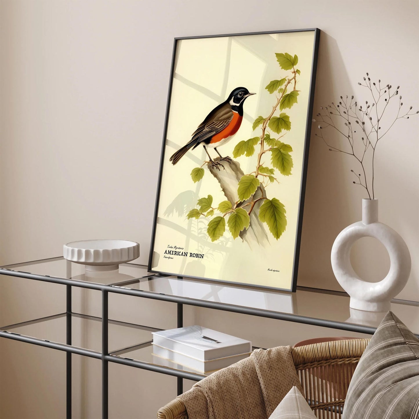 American Robin Vintage Wall Poster