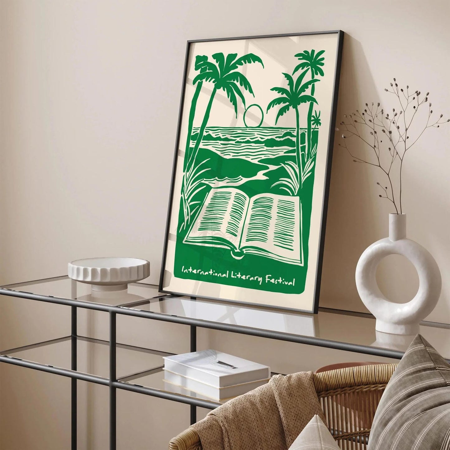 International Literary Festival Poster – Green Event Art Print