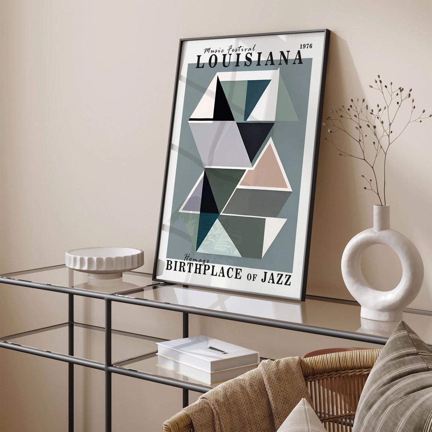 Music Festival Louisiana Gray Poster
