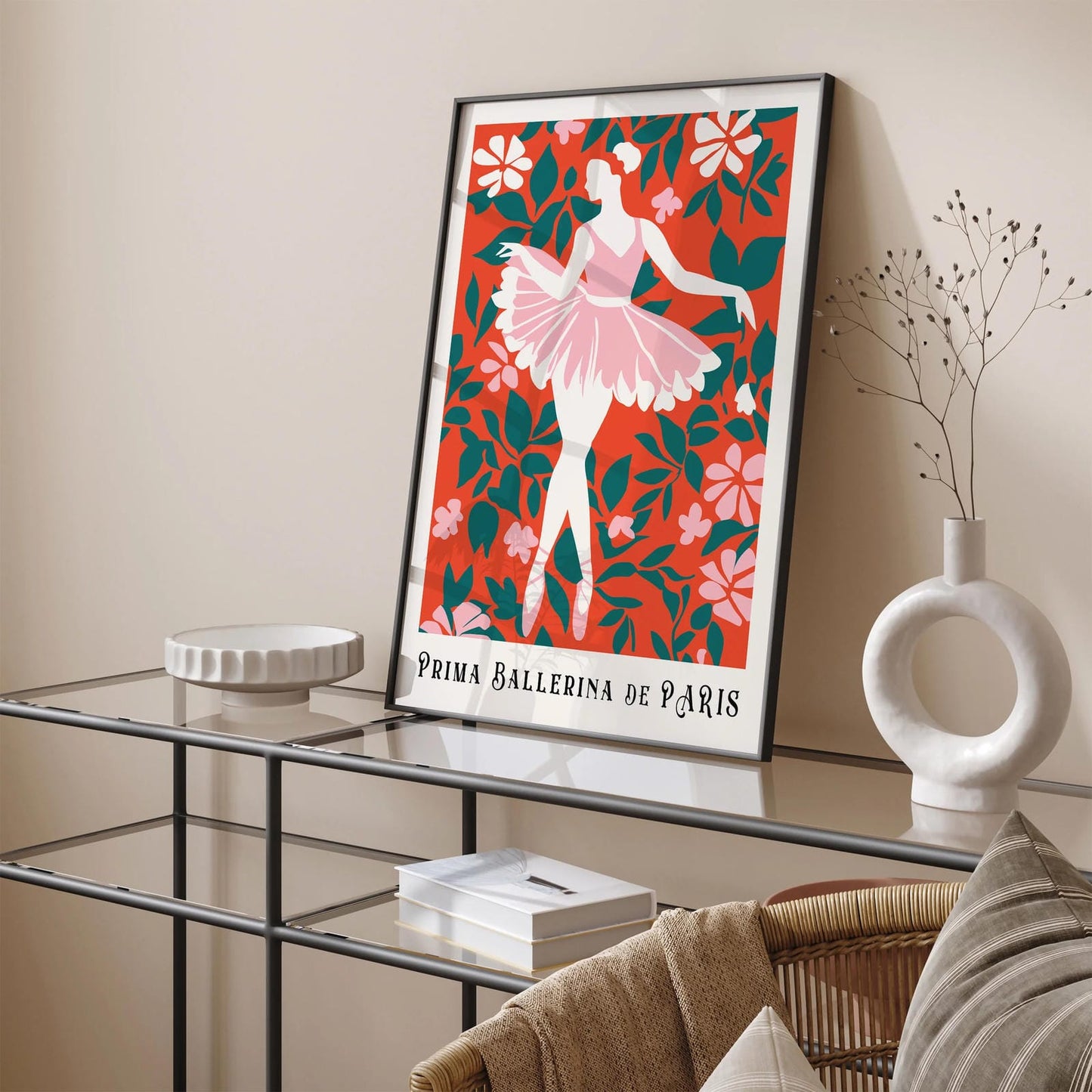 Prima Ballerina de Paris Red Poster