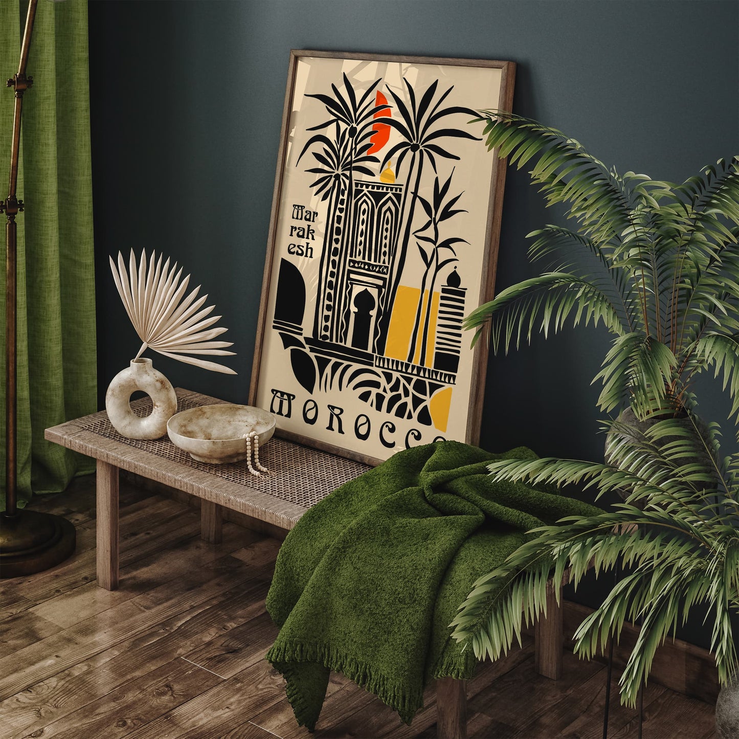 Morocco Marrakesh Travel Poster