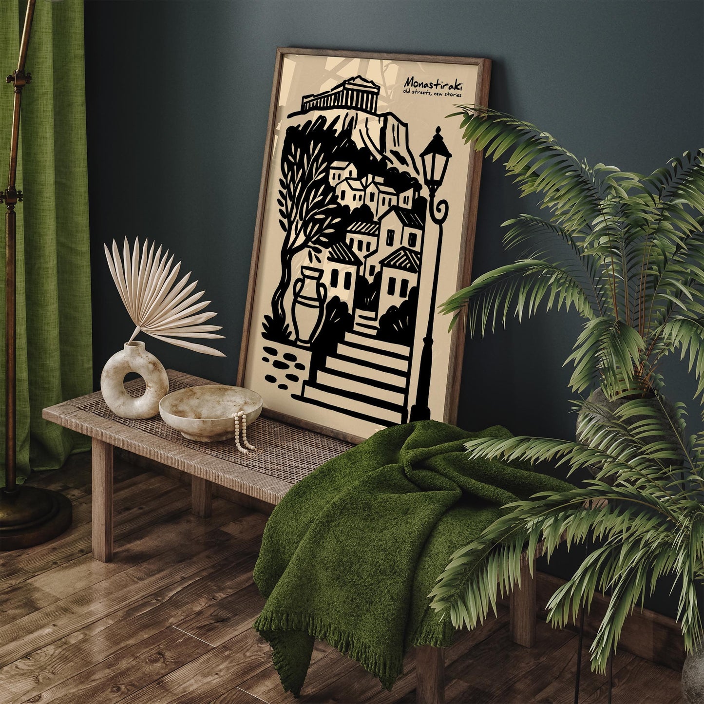 Monastiraki Athens Poster - Greece Travel Cityscape Wall Art