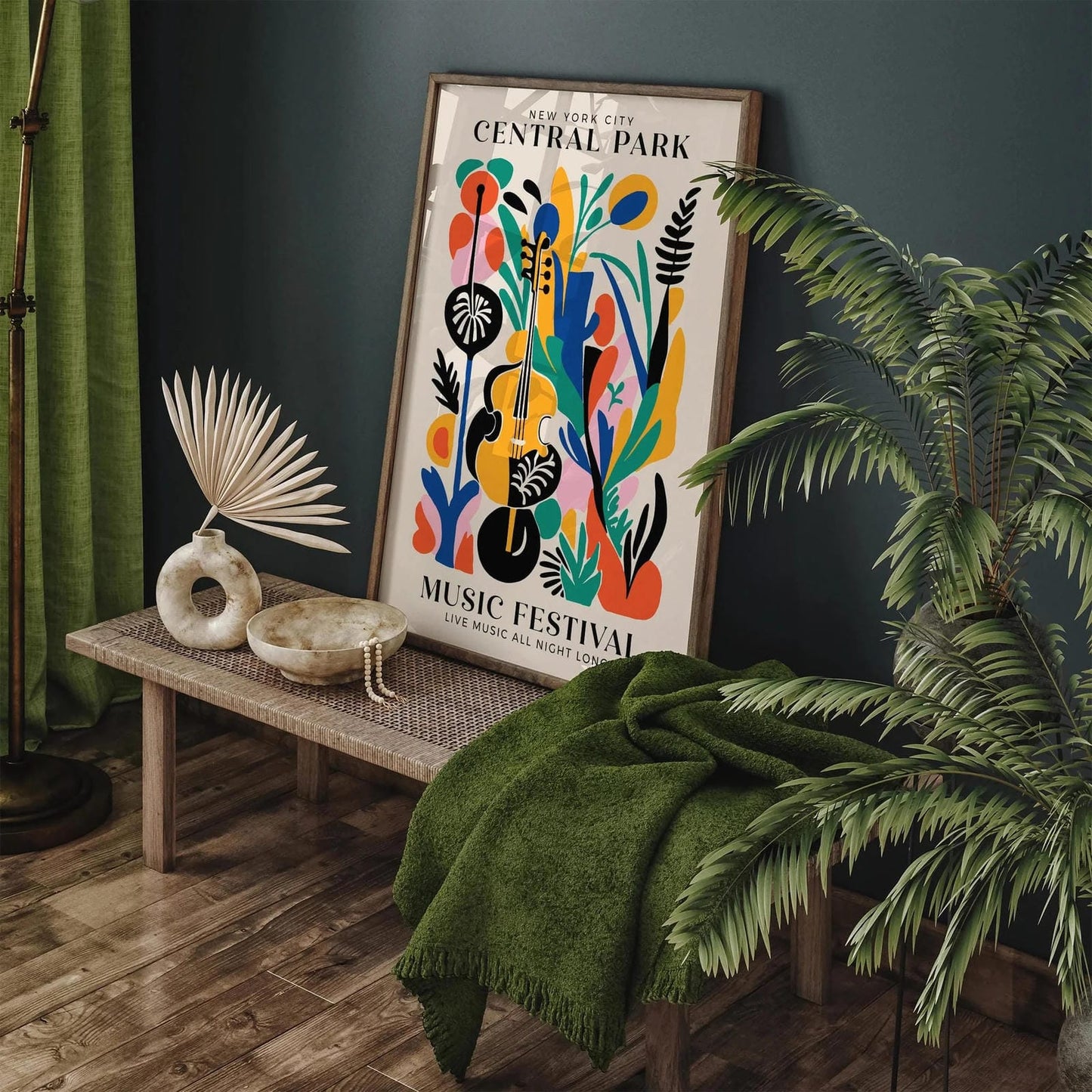 New York Central Park Poster – Music Festival Retro Art