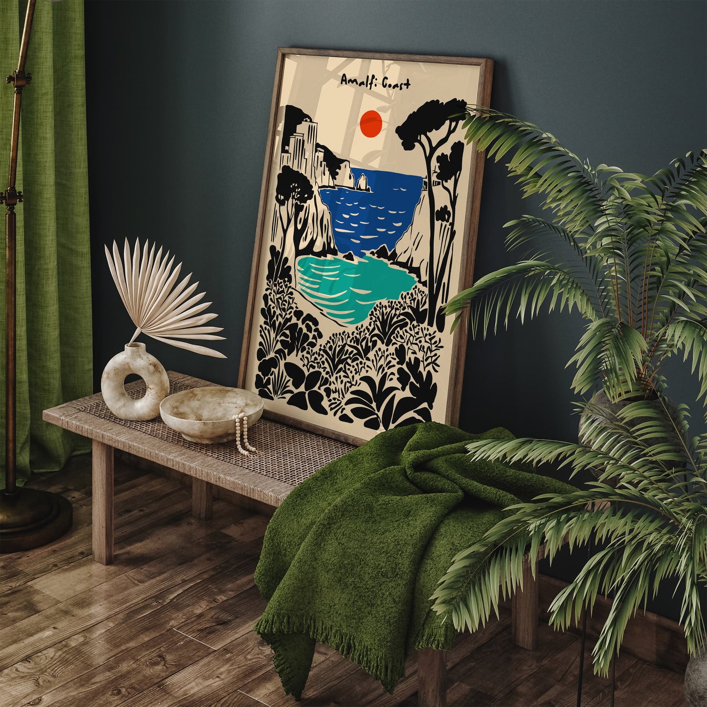 Amalfi Coast Landscape Art Print