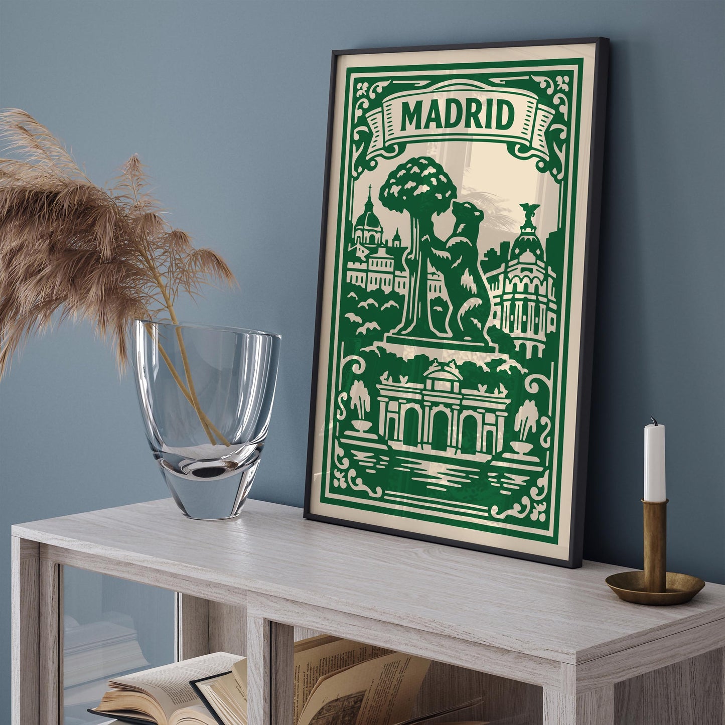 Madrid Botanical Travel Poster