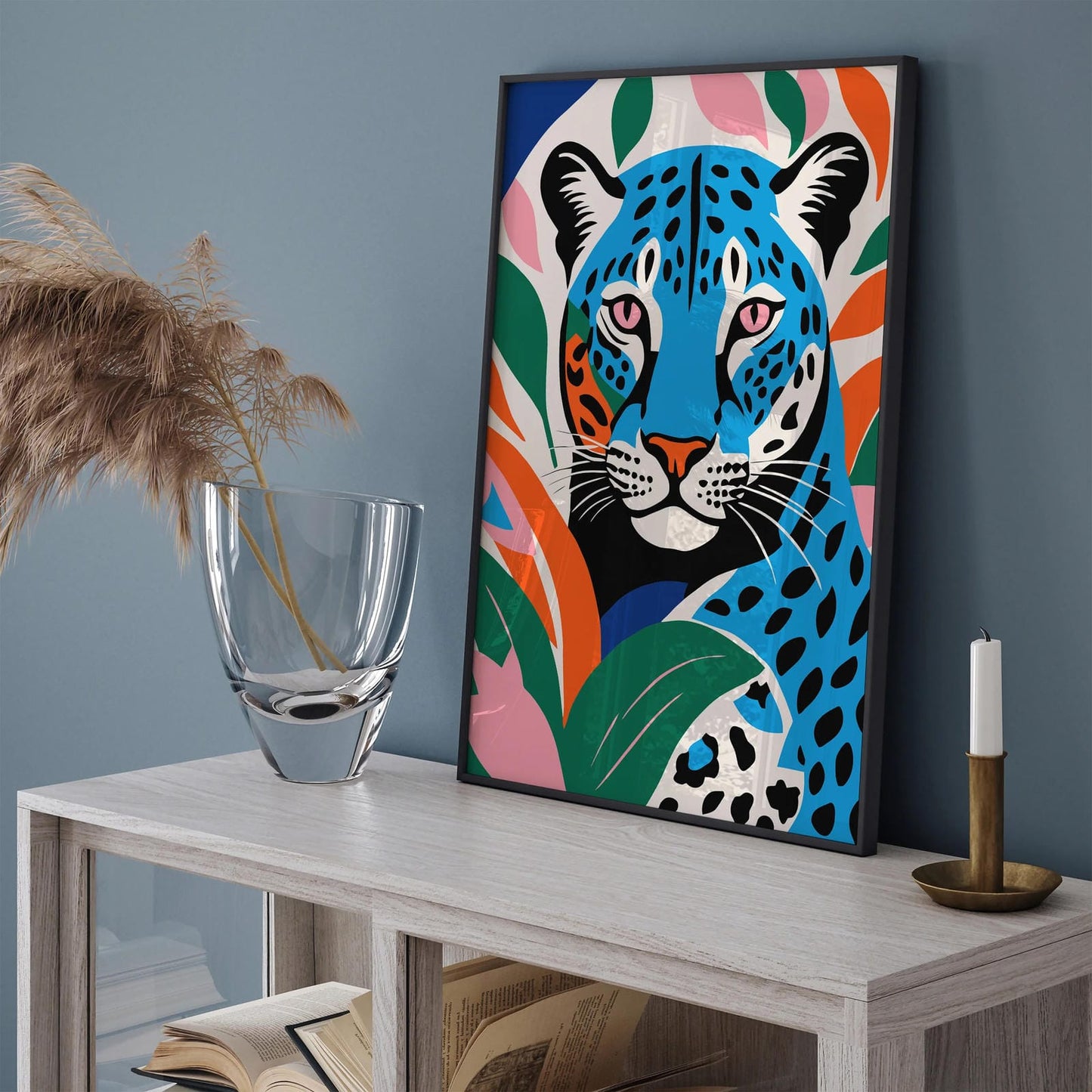 Colorful Print Cute Cheetah Wall Art
