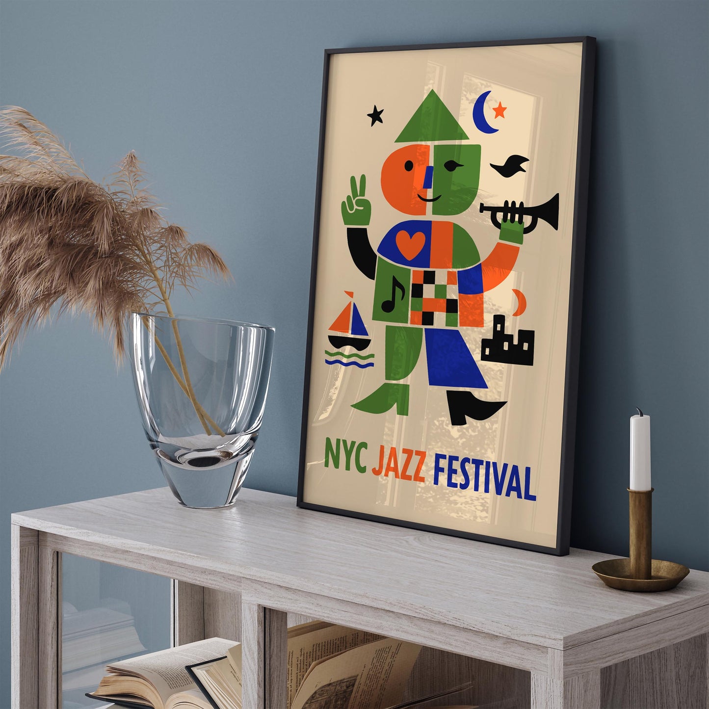NYC Jazz Festival Art Print - Retro Music Poster