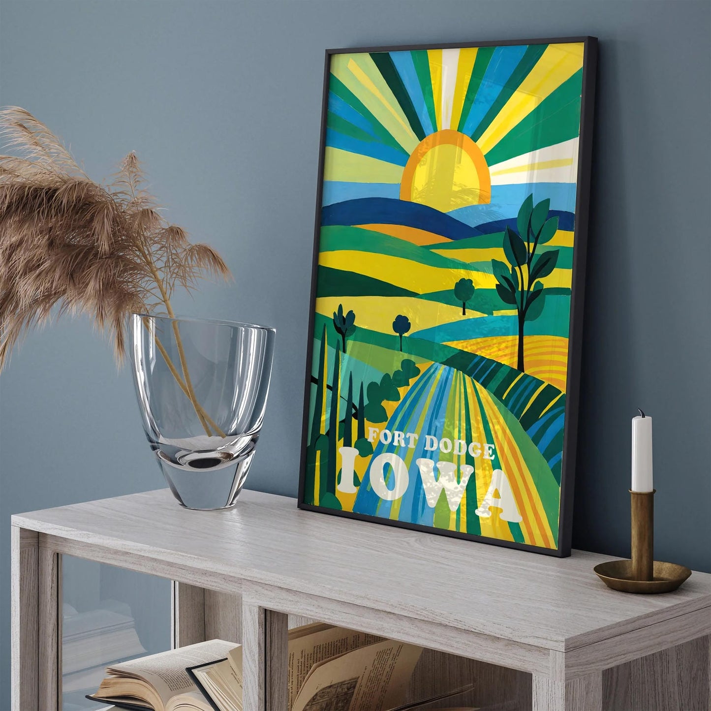 Fort Dodge Iowa Travel Retro Wall Art
