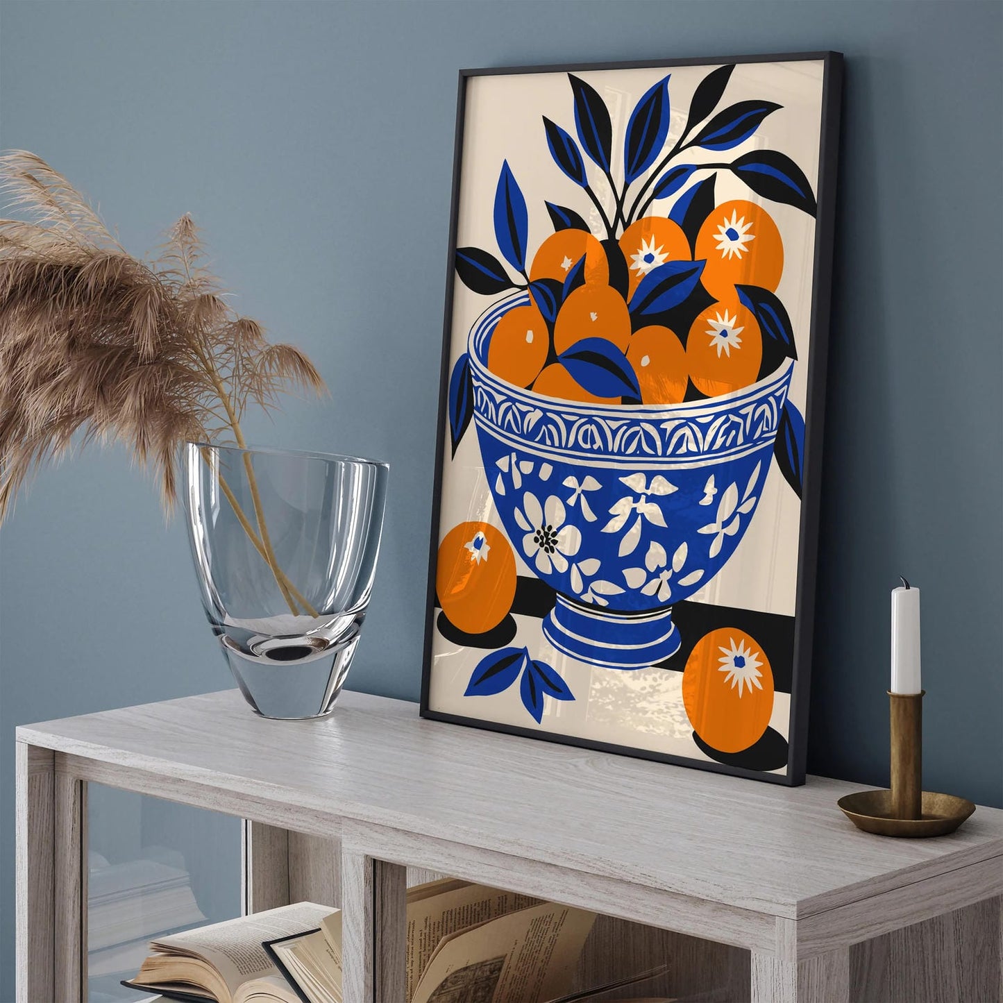 Bowl of Oranges Kitchen Decor Wall Art
