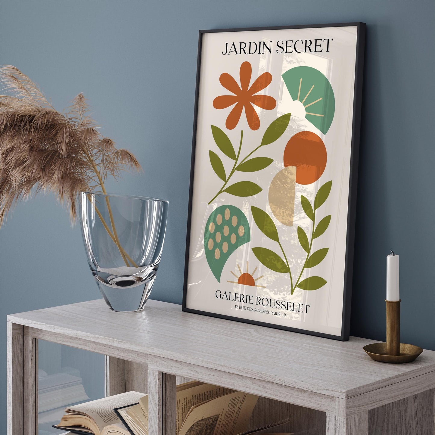 Jardin Secret Poster - French Botanical Wall Art Print