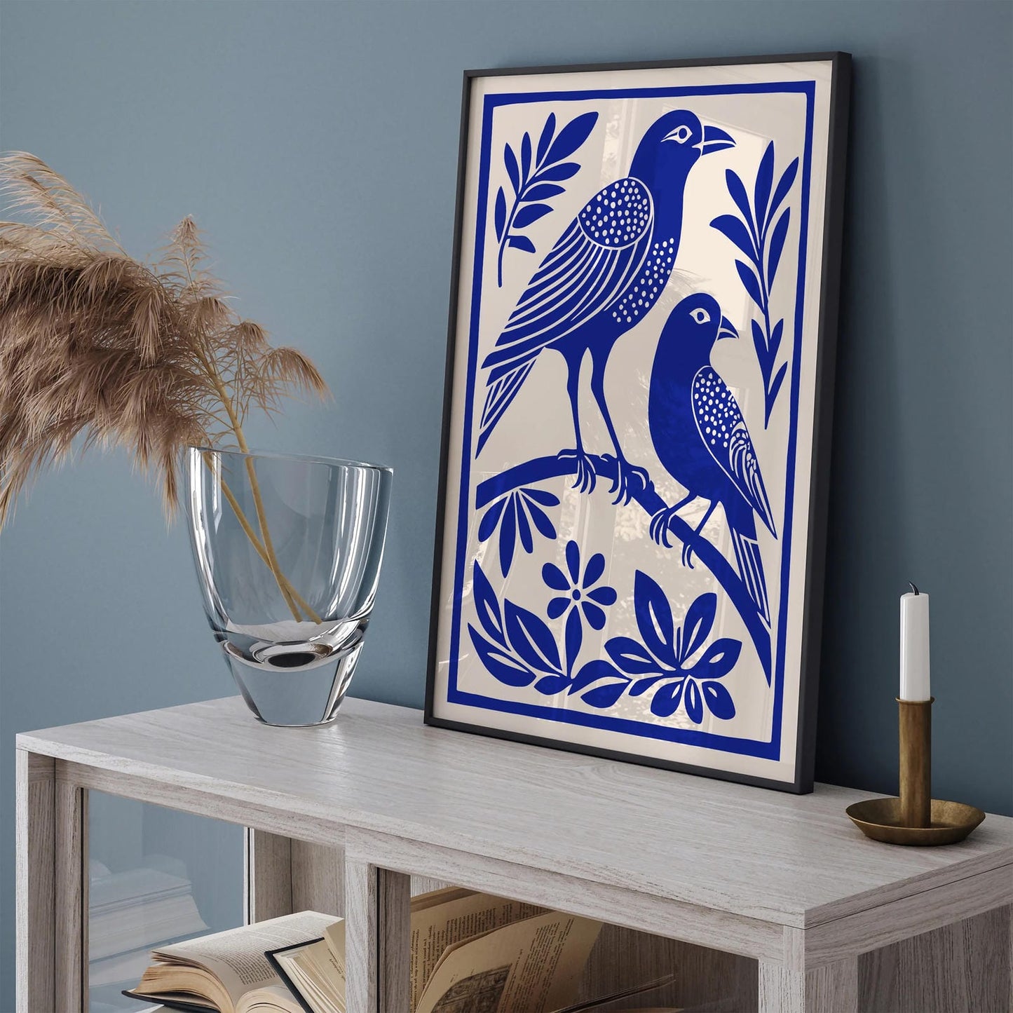 Blue Birds Art Print