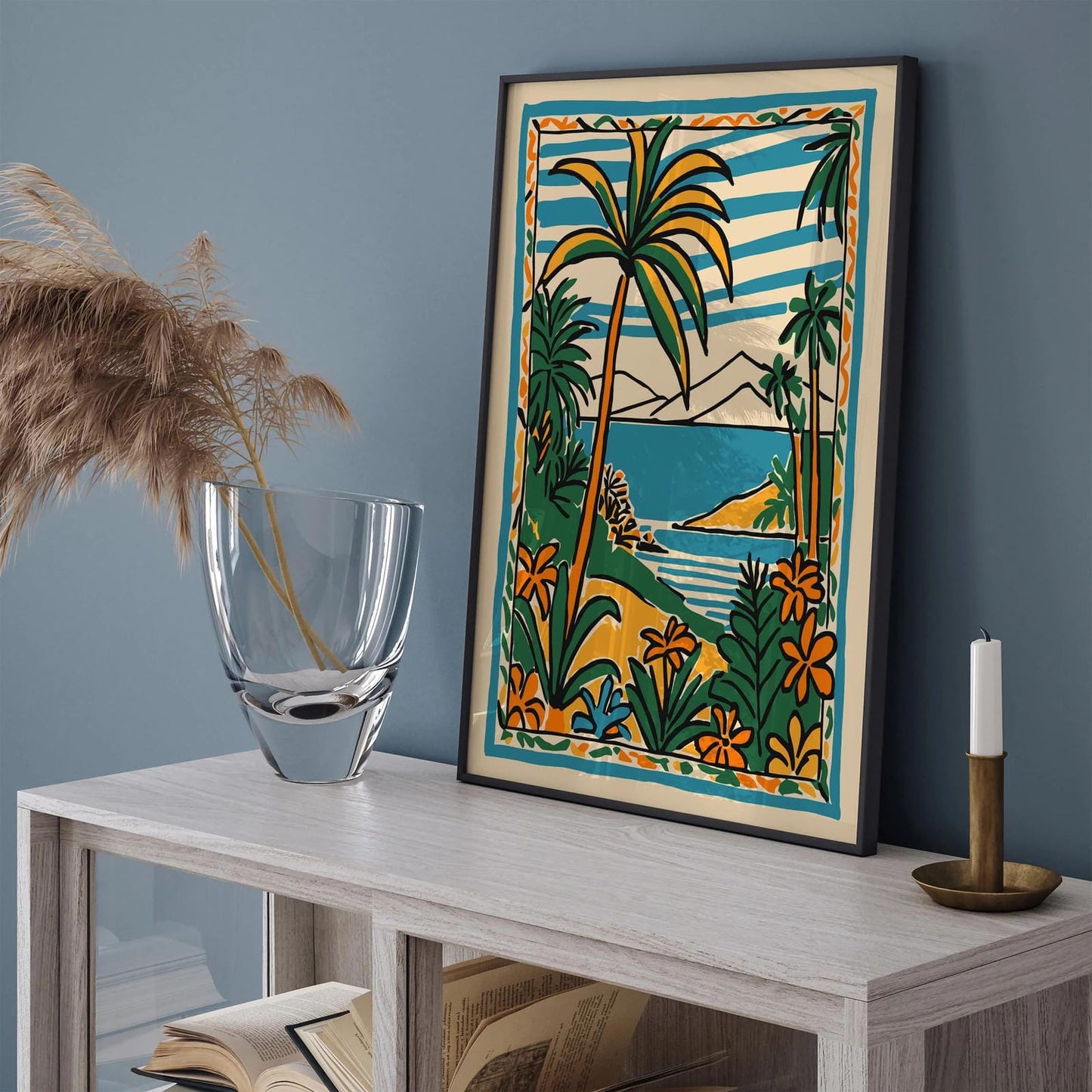 Tropical Colorful Scenic Wall Art Print