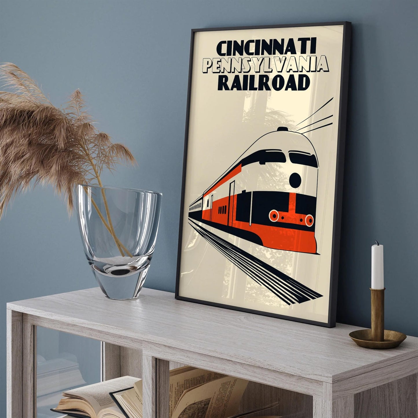 Cincinnati Railroad Vintage Travel Poster