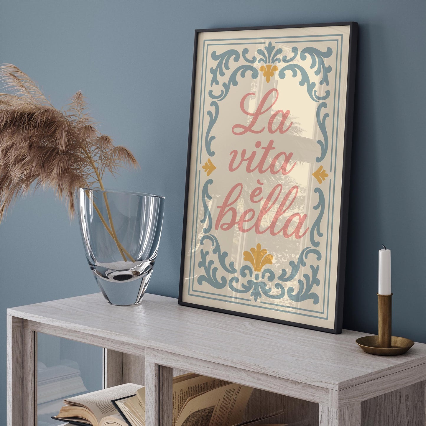La Vita è Bella Poster - Maximalist Quote Wall Art