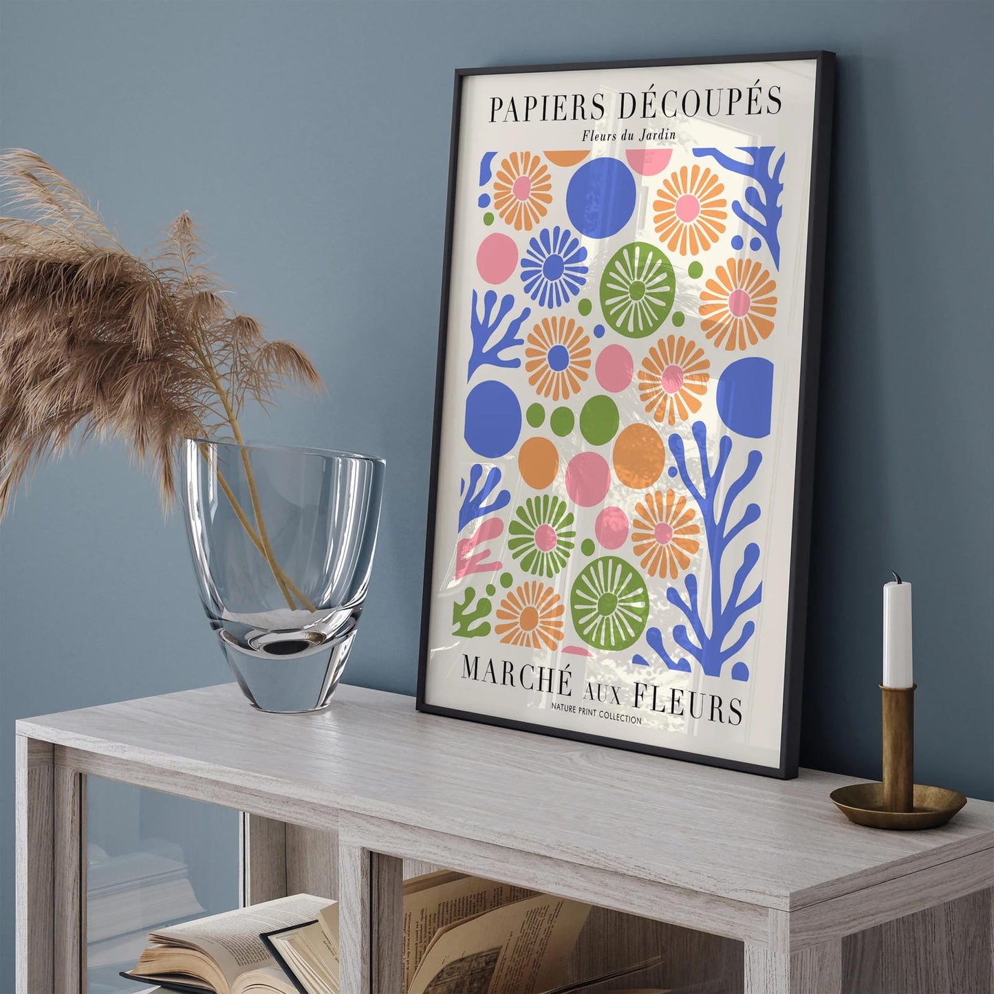 Cute Pastel Papiers Decoupes Nature Art Print