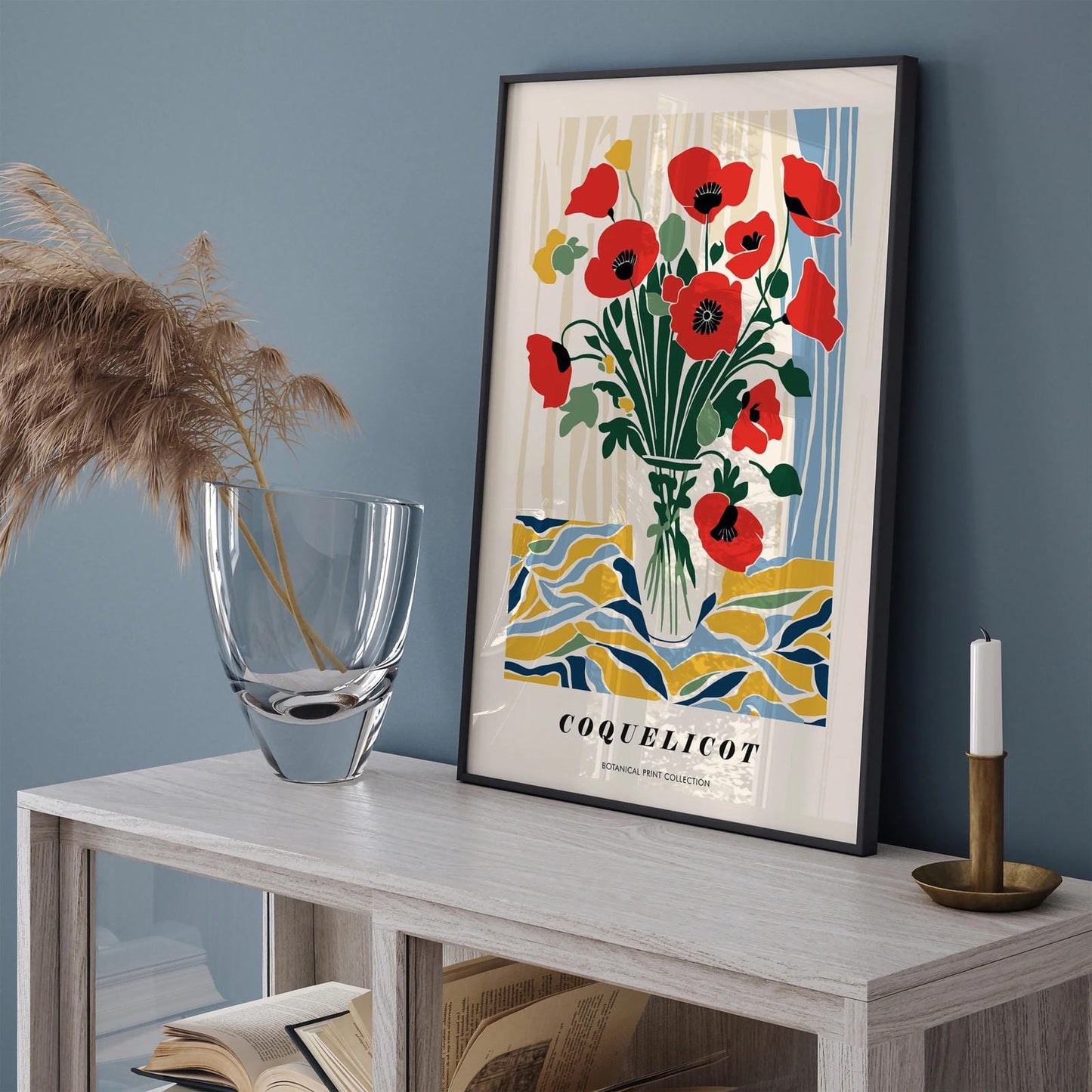 Coquelicot Poppy Flowers French Art Print