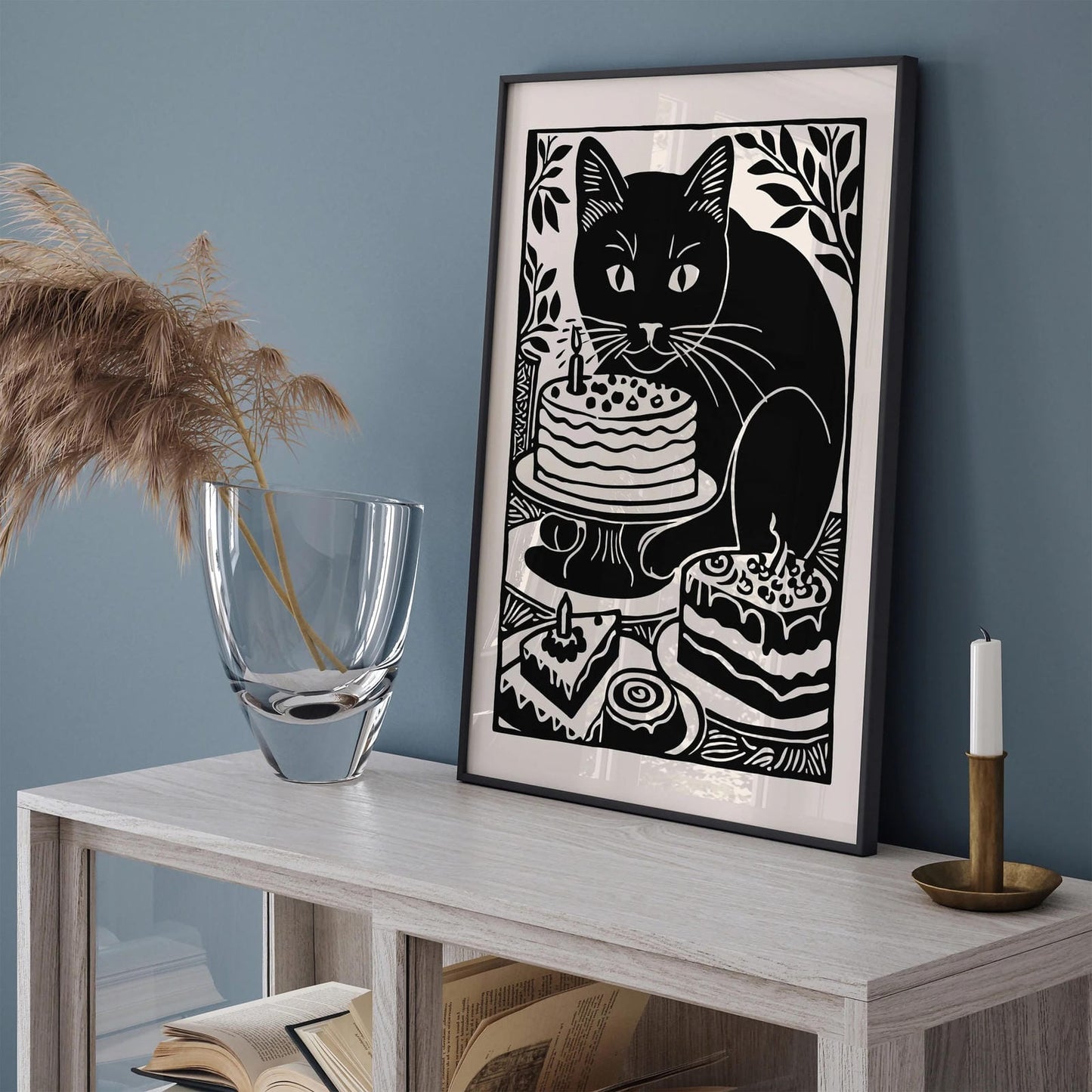 Black Cat Appreciation Day 2024 Art Print