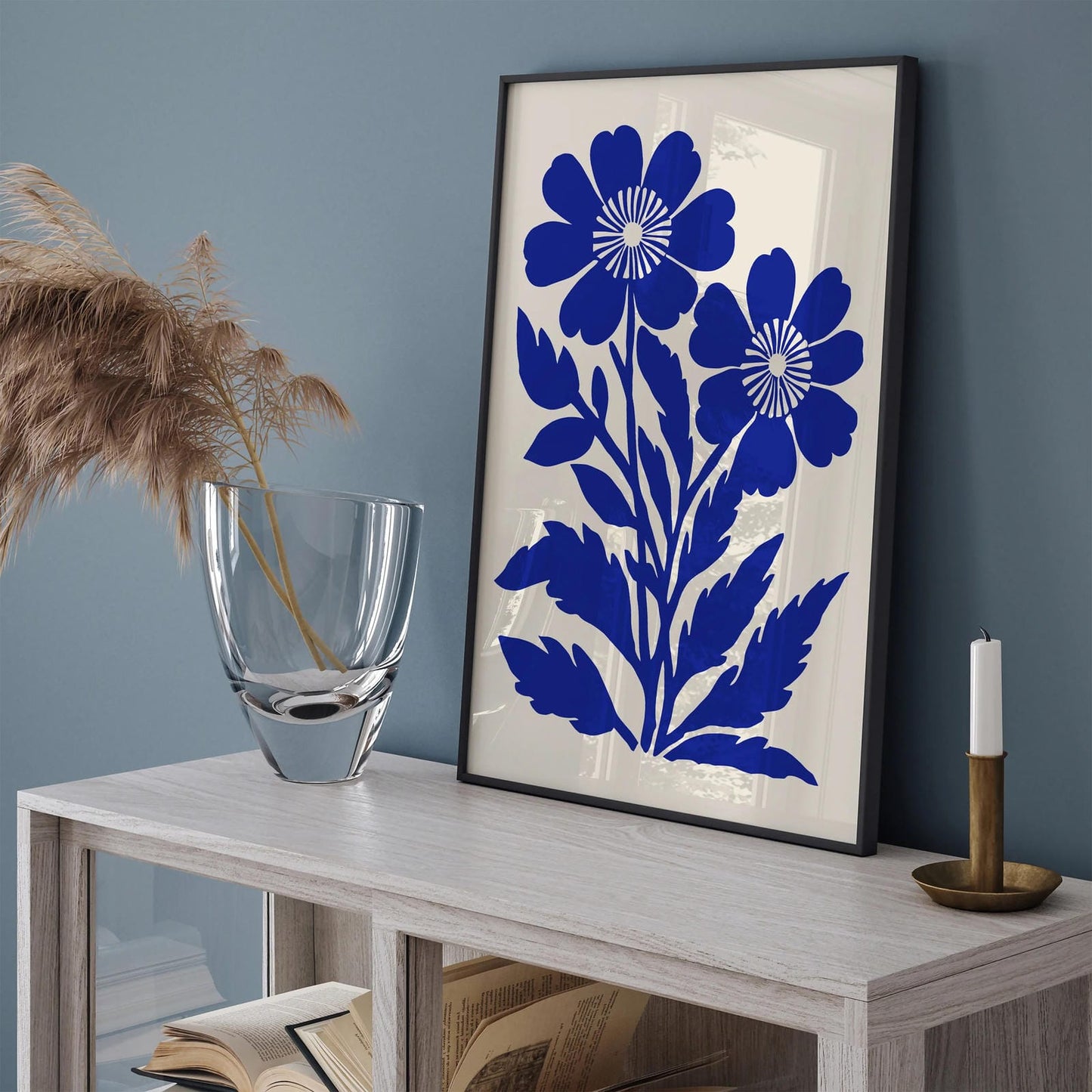 Blue Flowers Poster