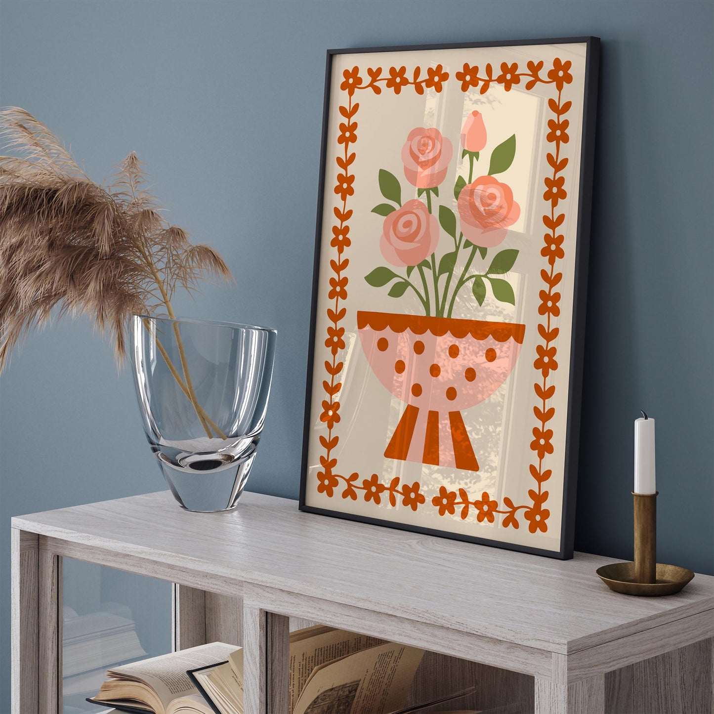 Retro Cute Flowers Poster 2026