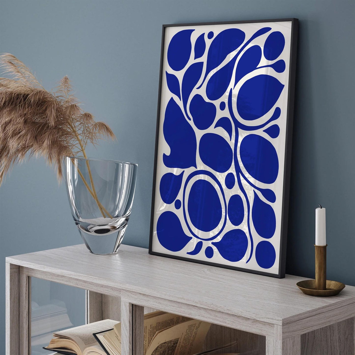 Blue Abstract Nature Art Print 2025