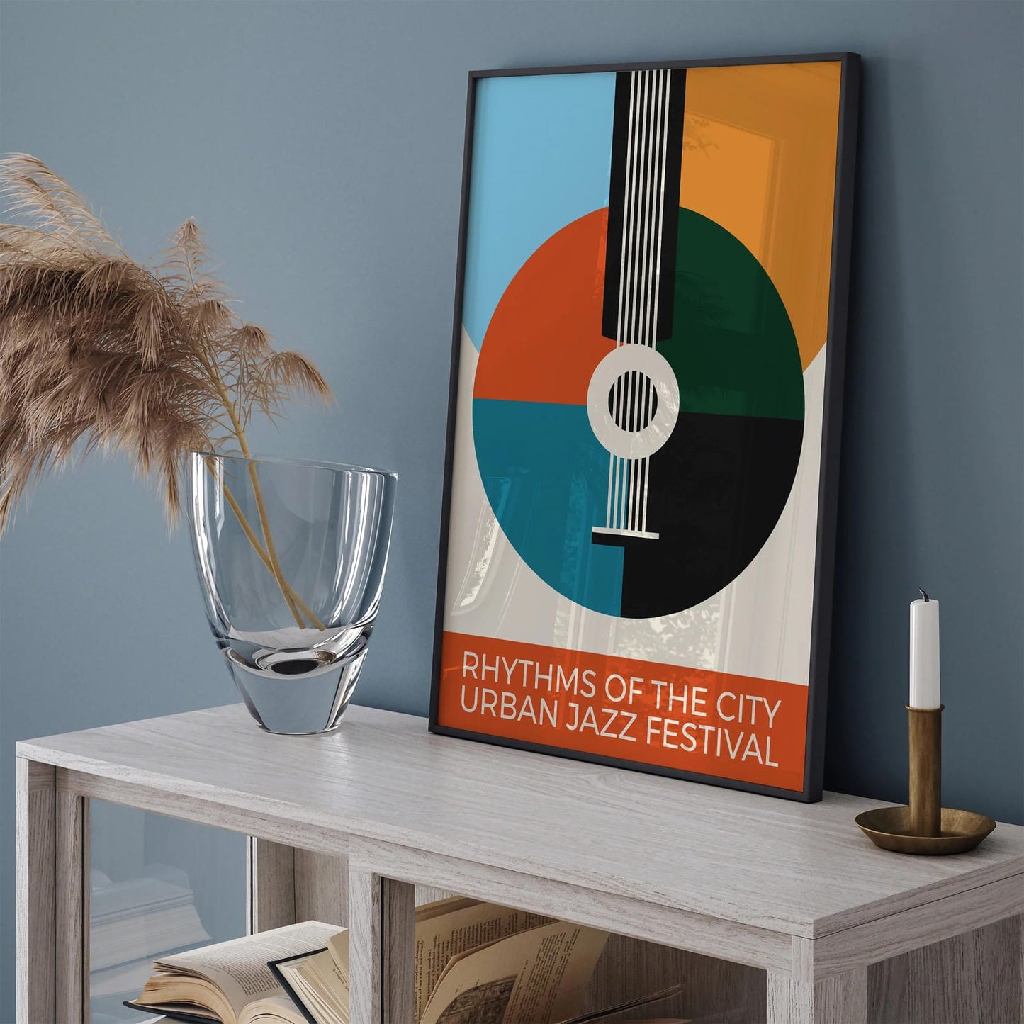 Retro Urban Jazz Music Festival Print