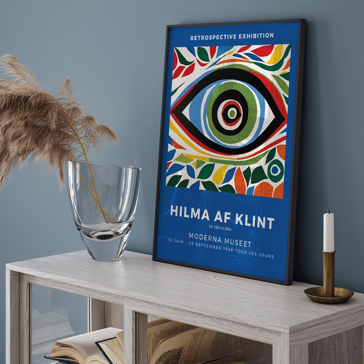 Colorful Eye - Inspired by Hilma af Klint Blue Poster