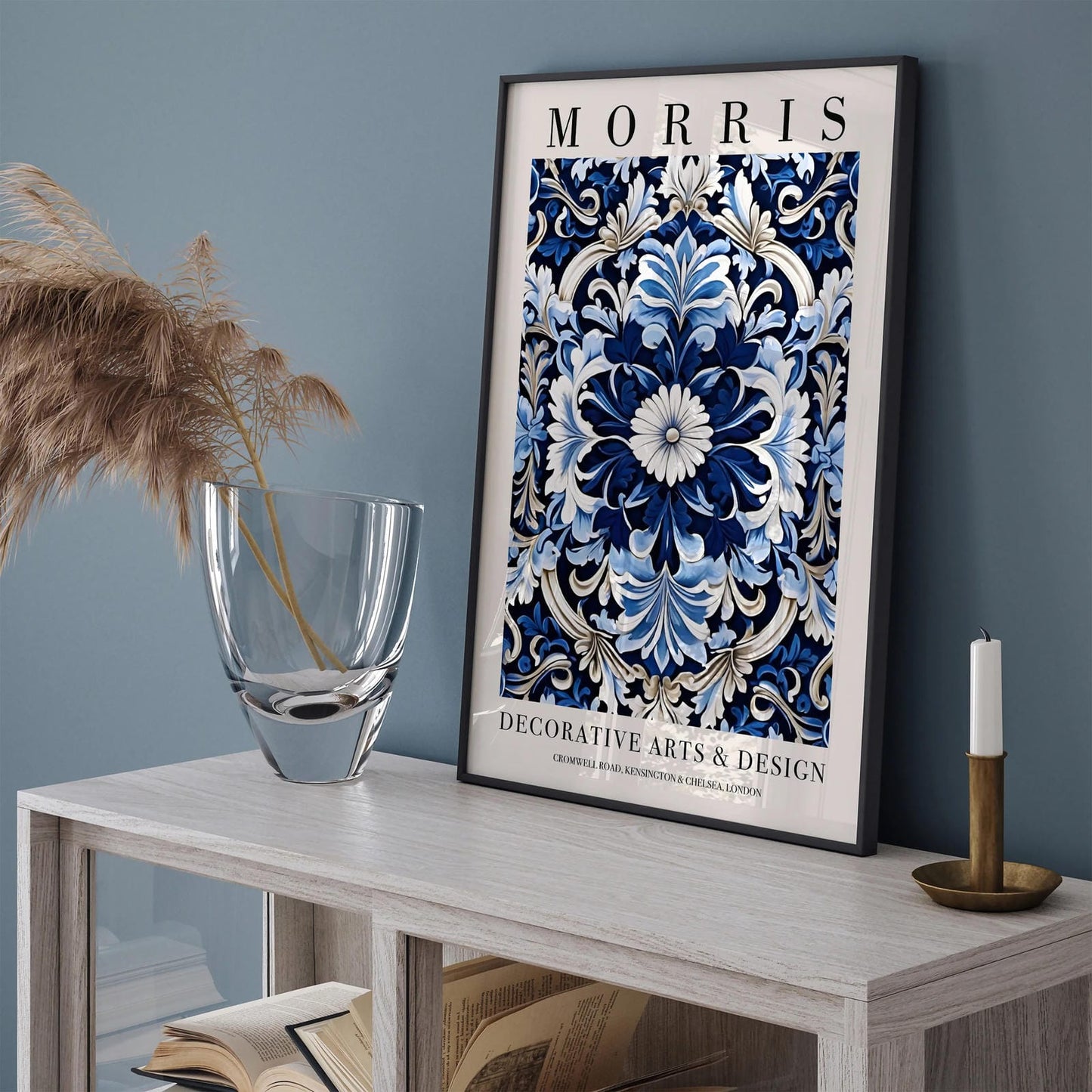 Blue English Bedroom Wall Art Decor