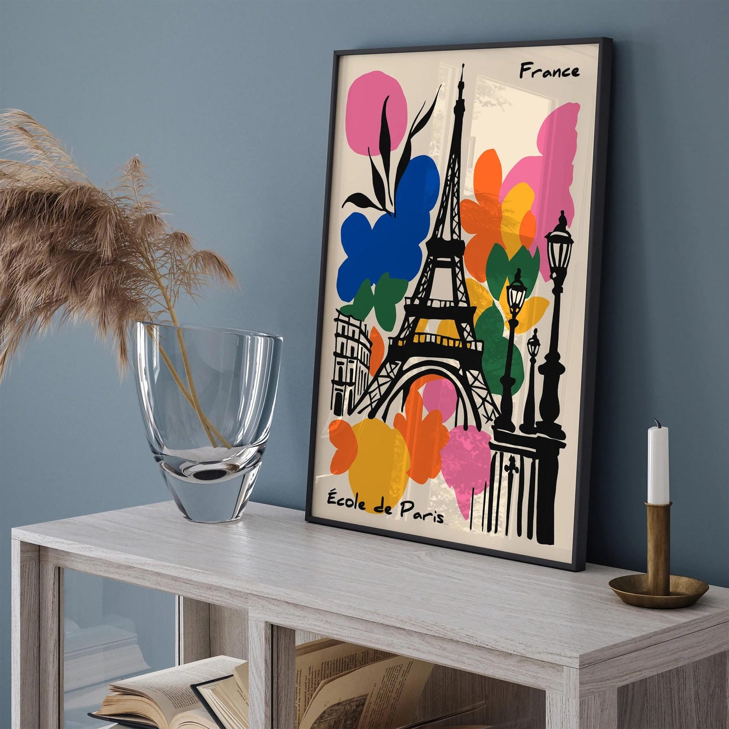 Paris France Travel Colorful Poster