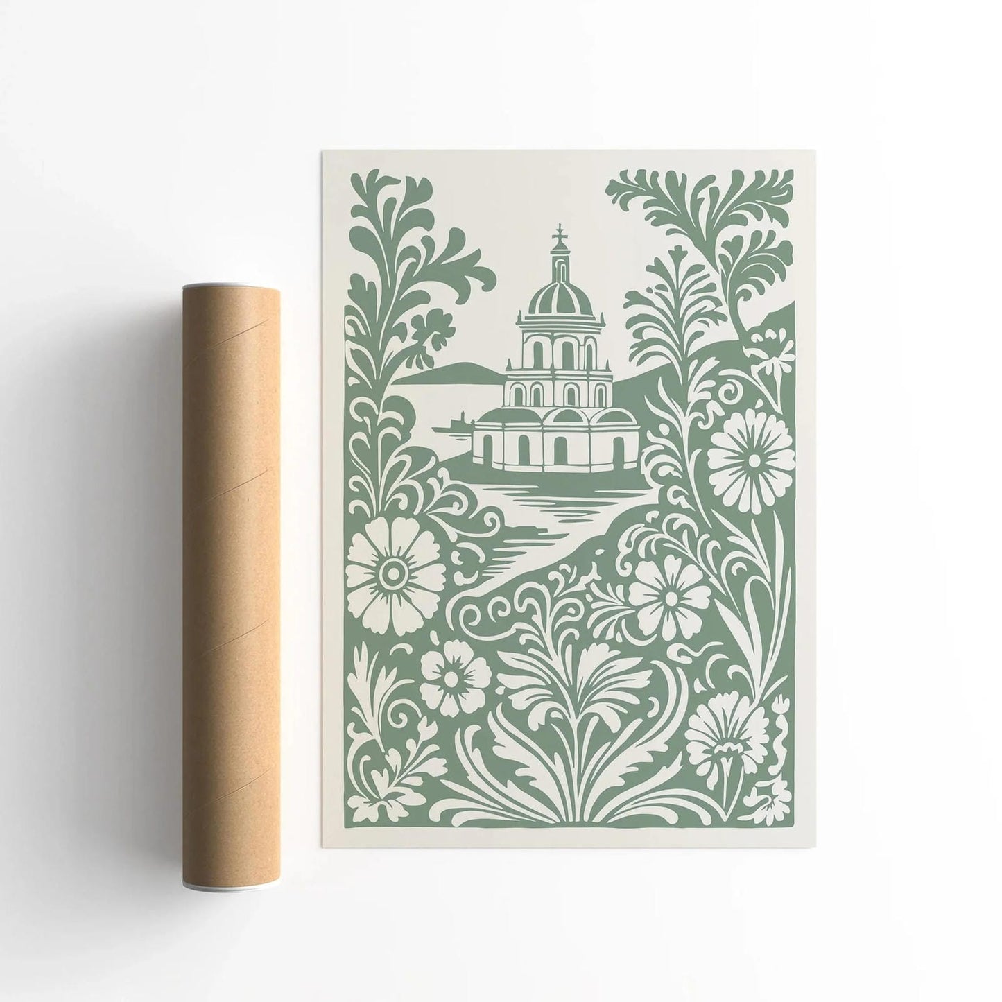 Portugal Architecture Poster, Vintage Scenic Print