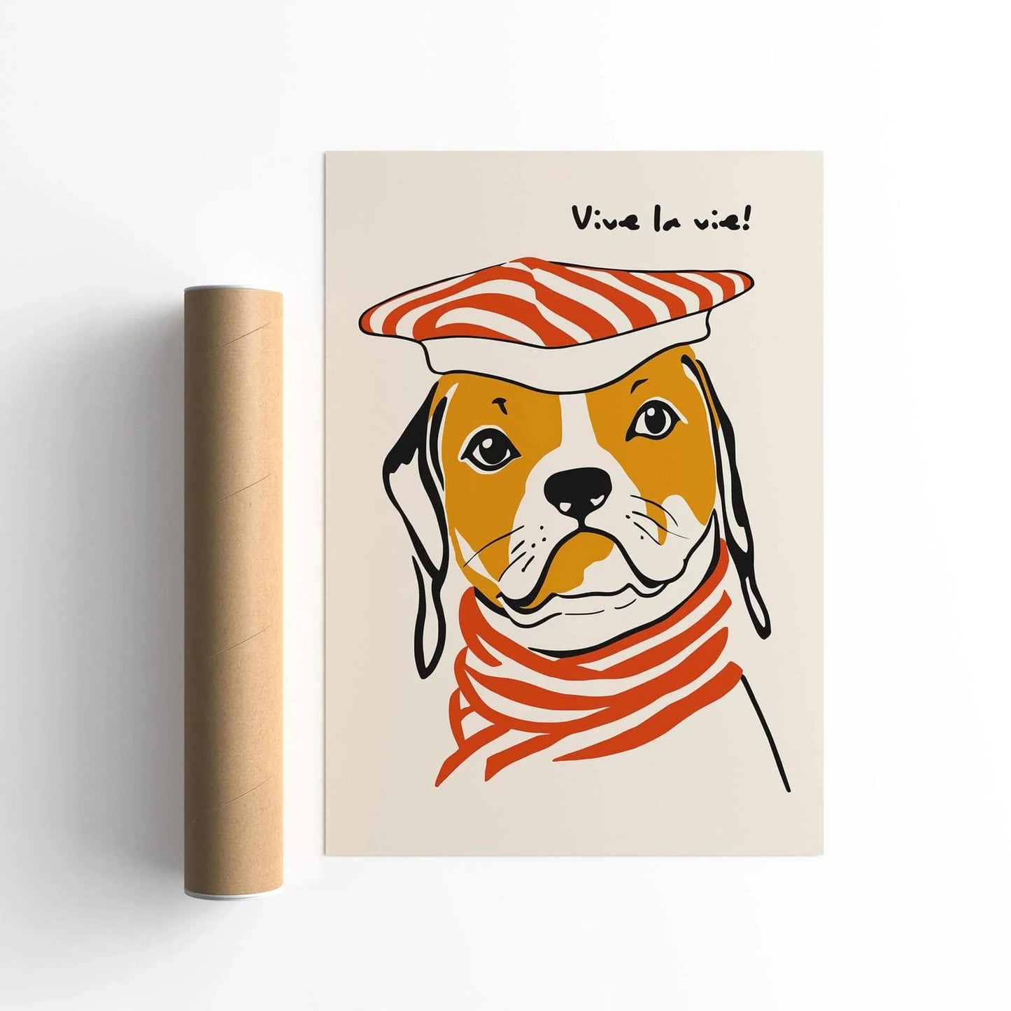 Vive la Vie! Funny French Dog Poster