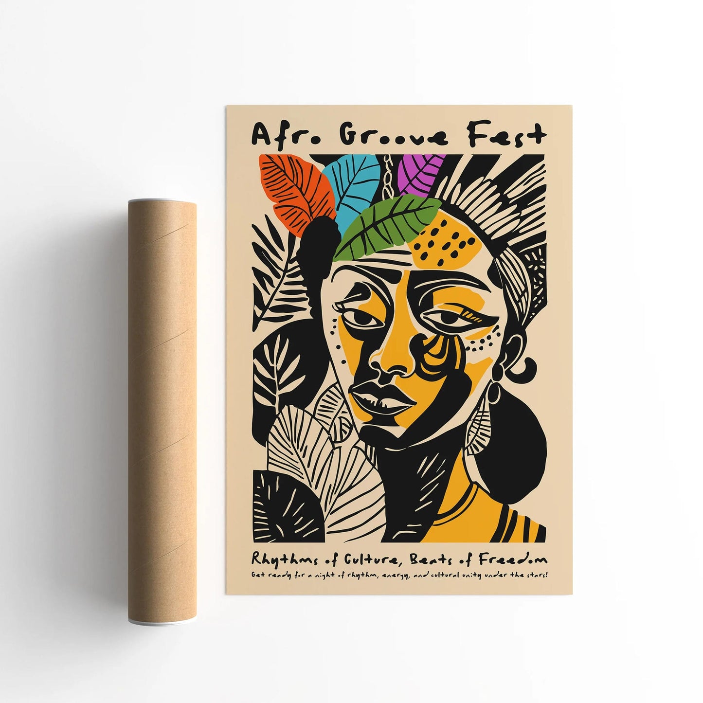 Afrobeat Festival Poster – African Music Wall Print