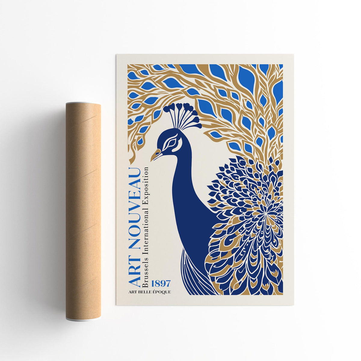Art Nouveau Peacock Poster