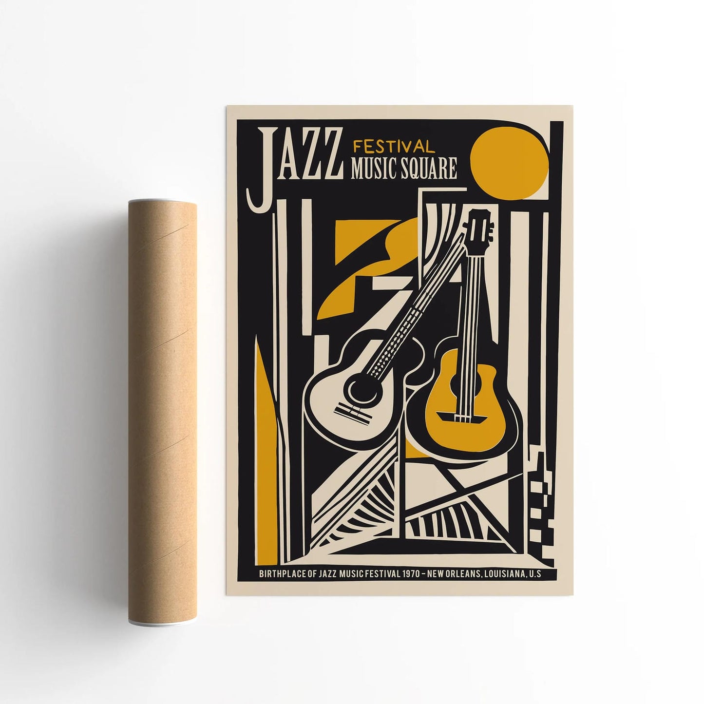 Jazz Festival in Louisiana Retro Poster