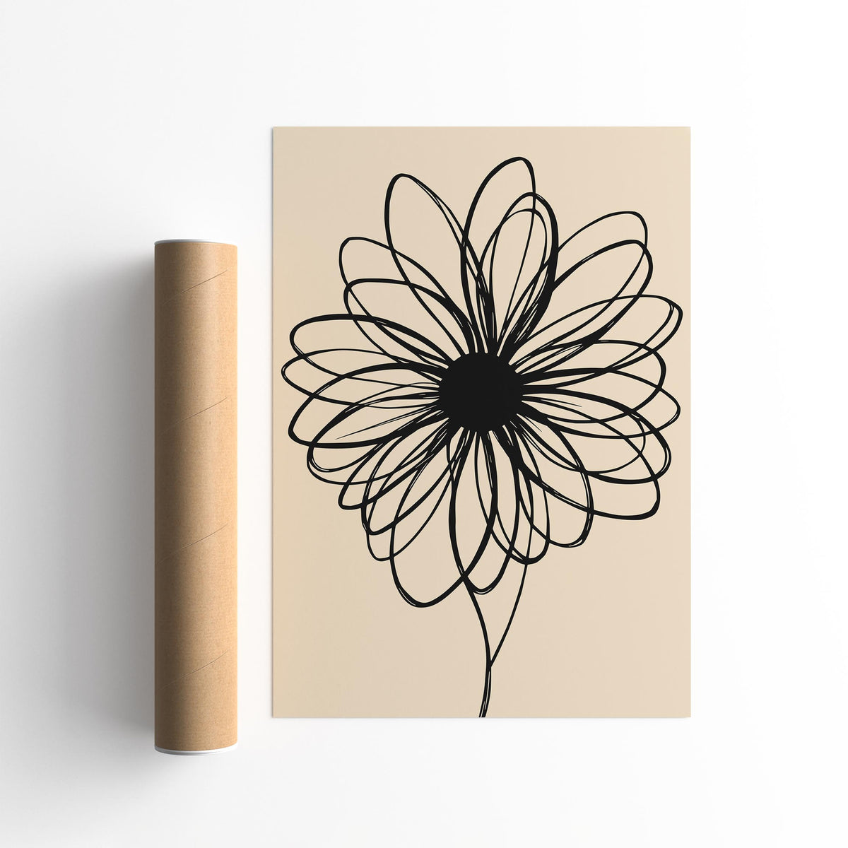 Minimalist Floral Line Art Poster