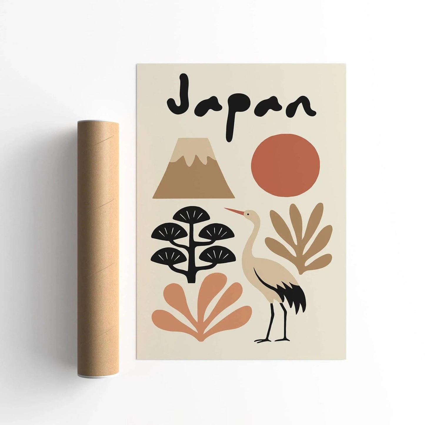 Japan Neutral Tones Travel Art Print