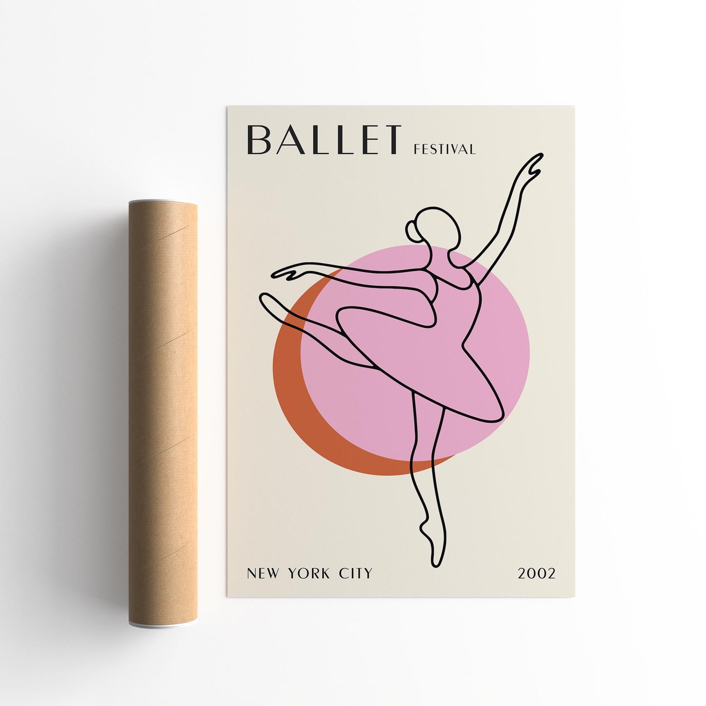 Ballet Festival New York City Poster - Modern Dance Line Art Print
