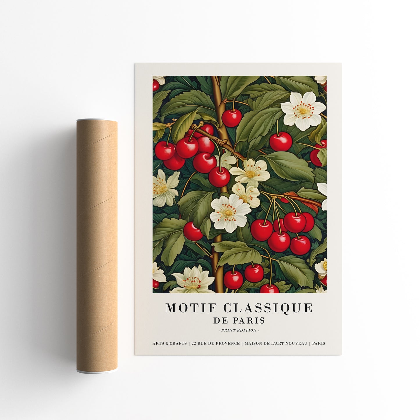 Motif Classique Cherry William Morris Poster