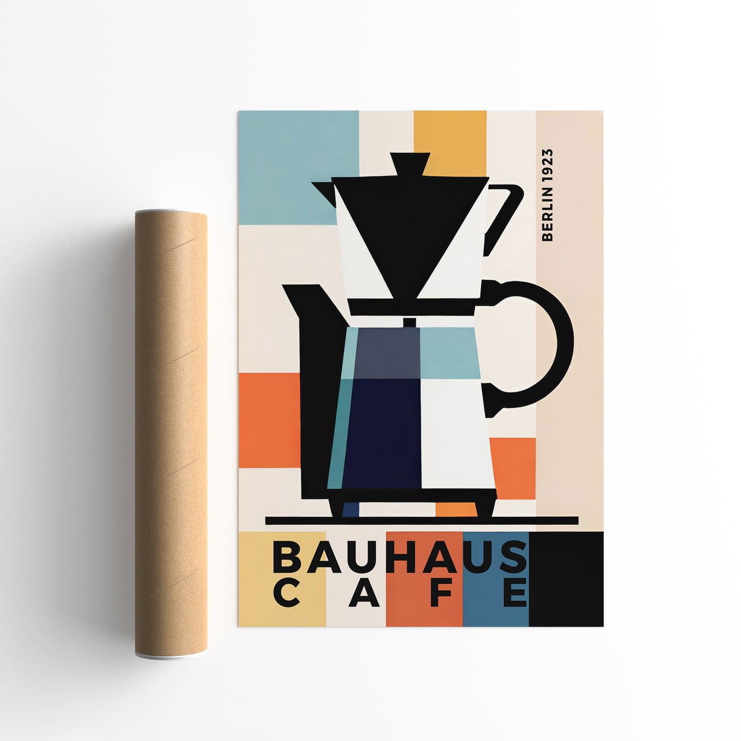 Retro Bauhaus Cafe Berlin Poster