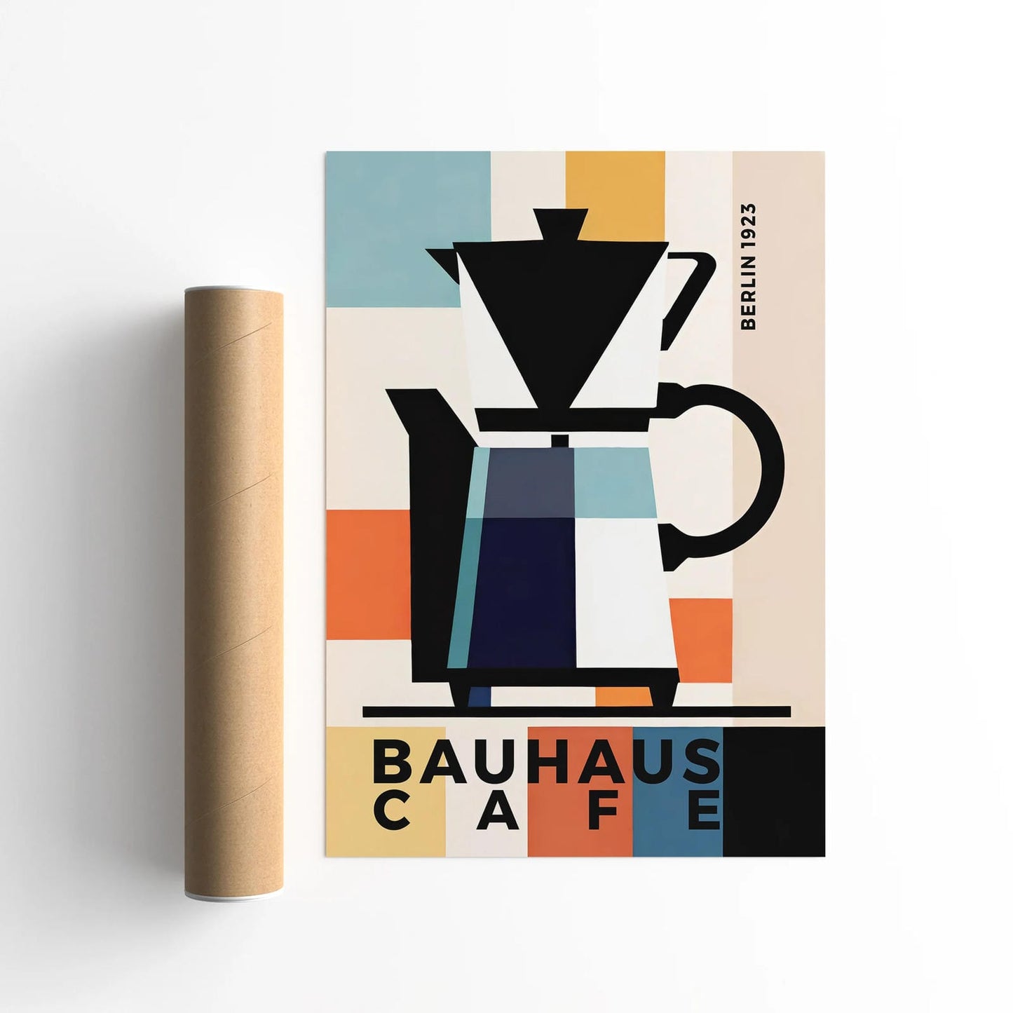 Retro Bauhaus Cafe Berlin Poster