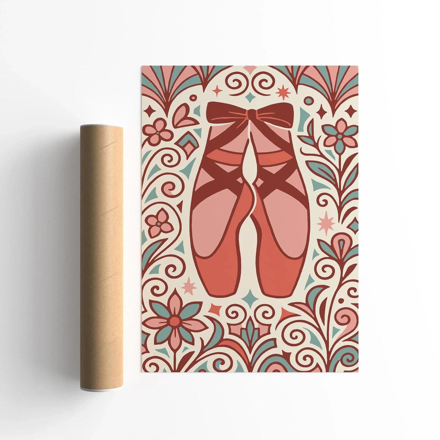 Elegant Ballet Pointe Shoes Art Print