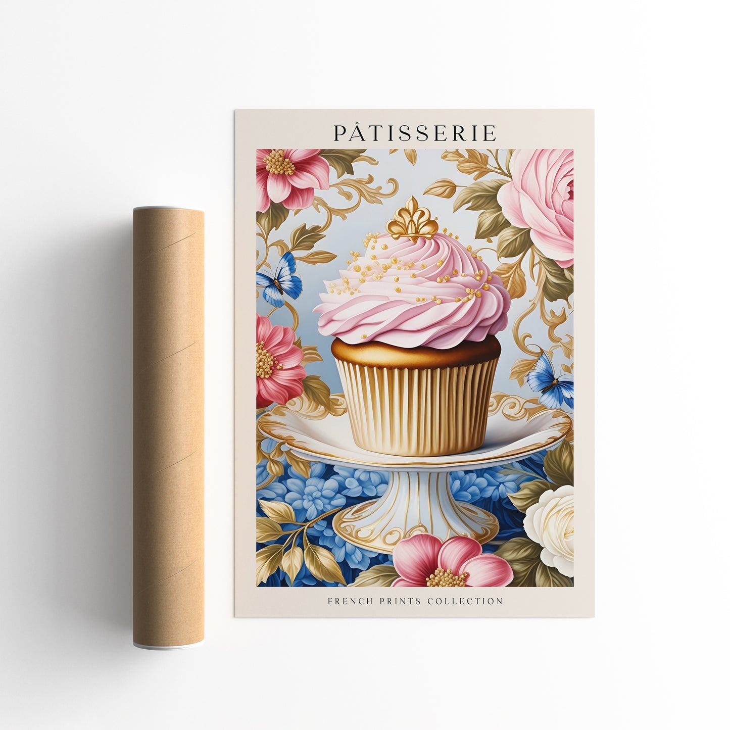 French Pastry Elegance: Vintage Wall Art Print