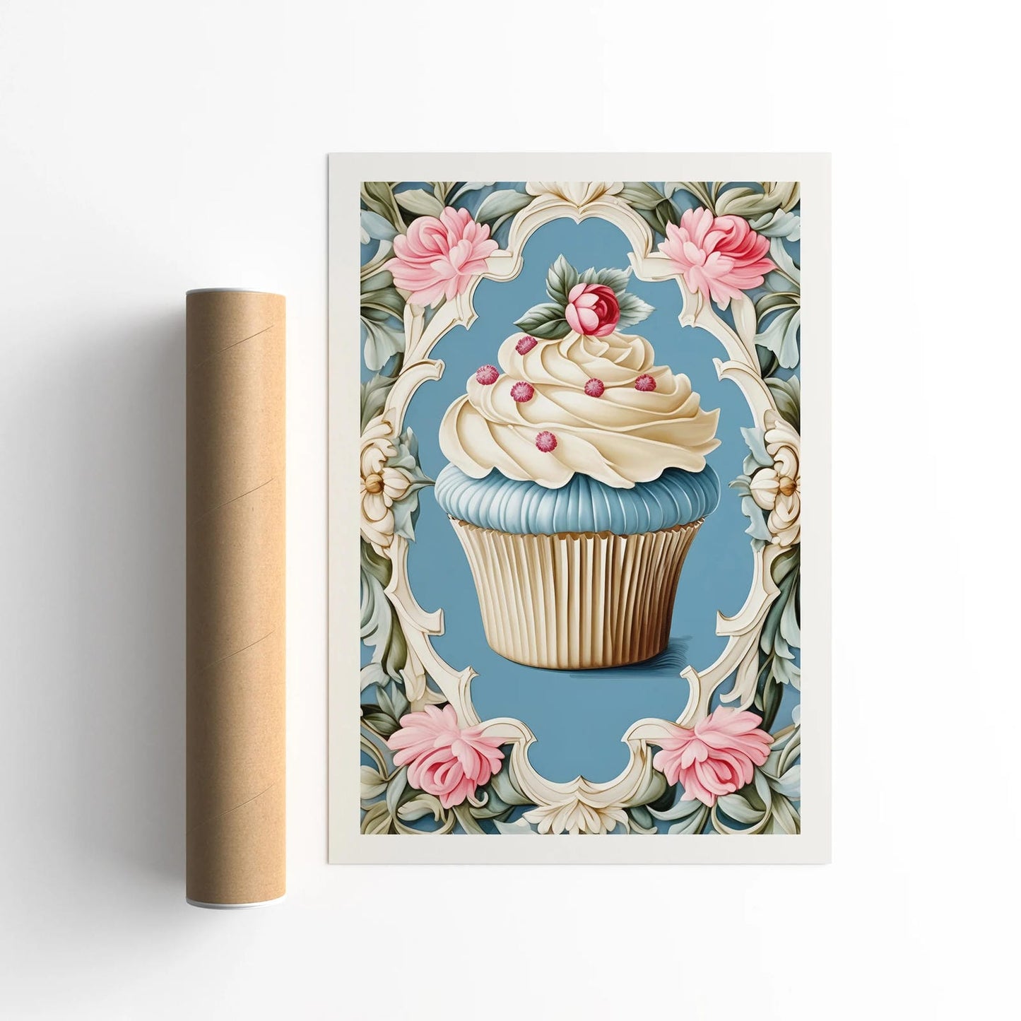 Elegant Baroque Cupcake Art Print