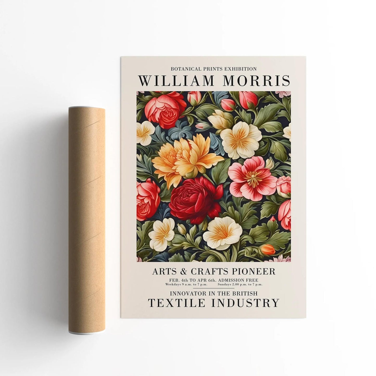 Floral Tapestry: William Morris Inspired Art Poster