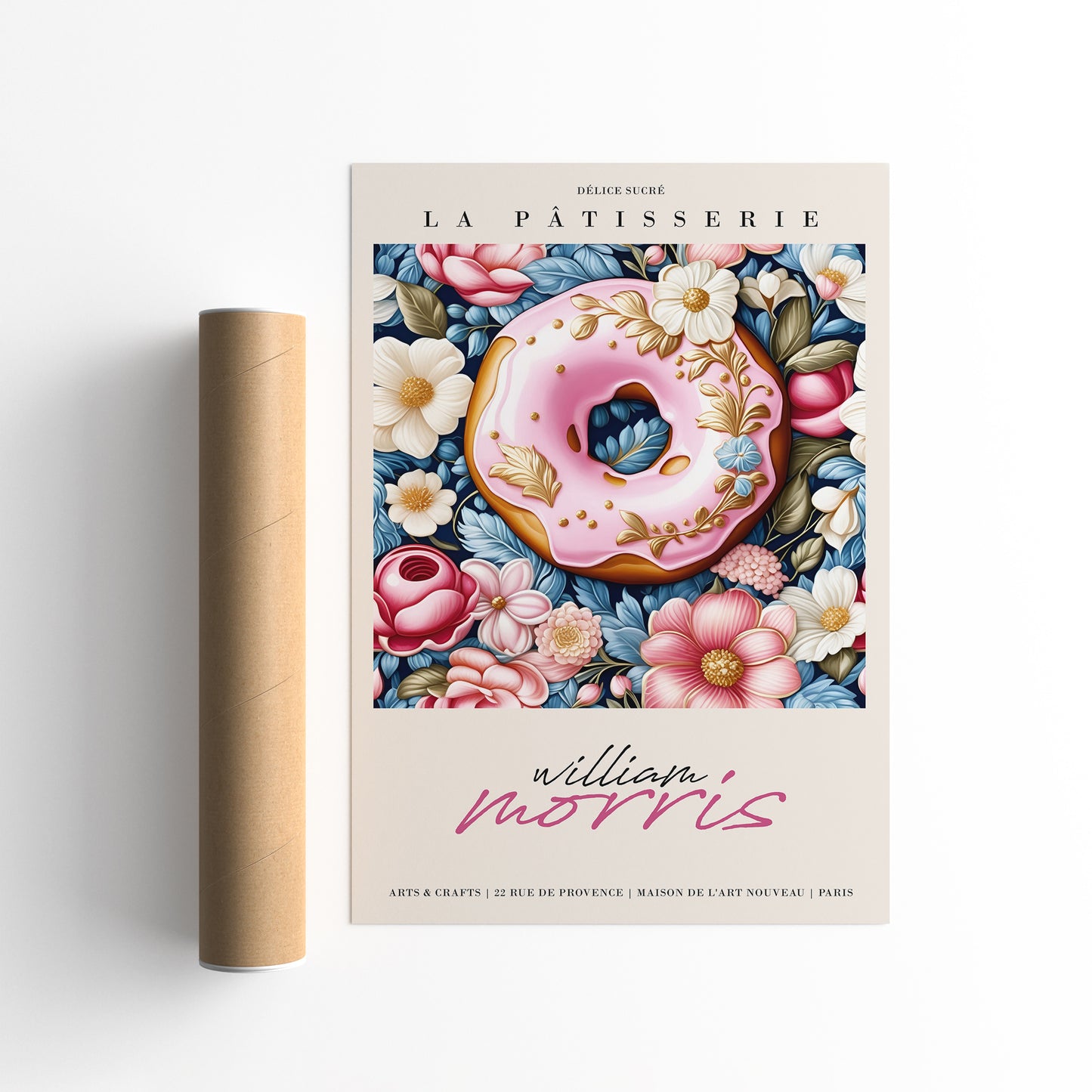 Retro Patisserie Glamour: Victorian Style Print