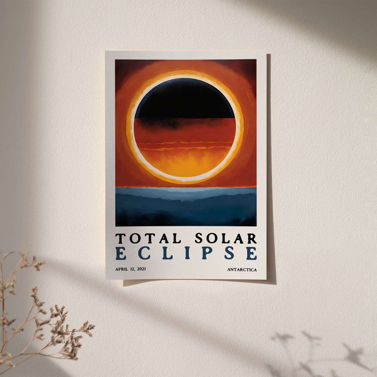 Total Eclipse, Cosmos Painting Art Print