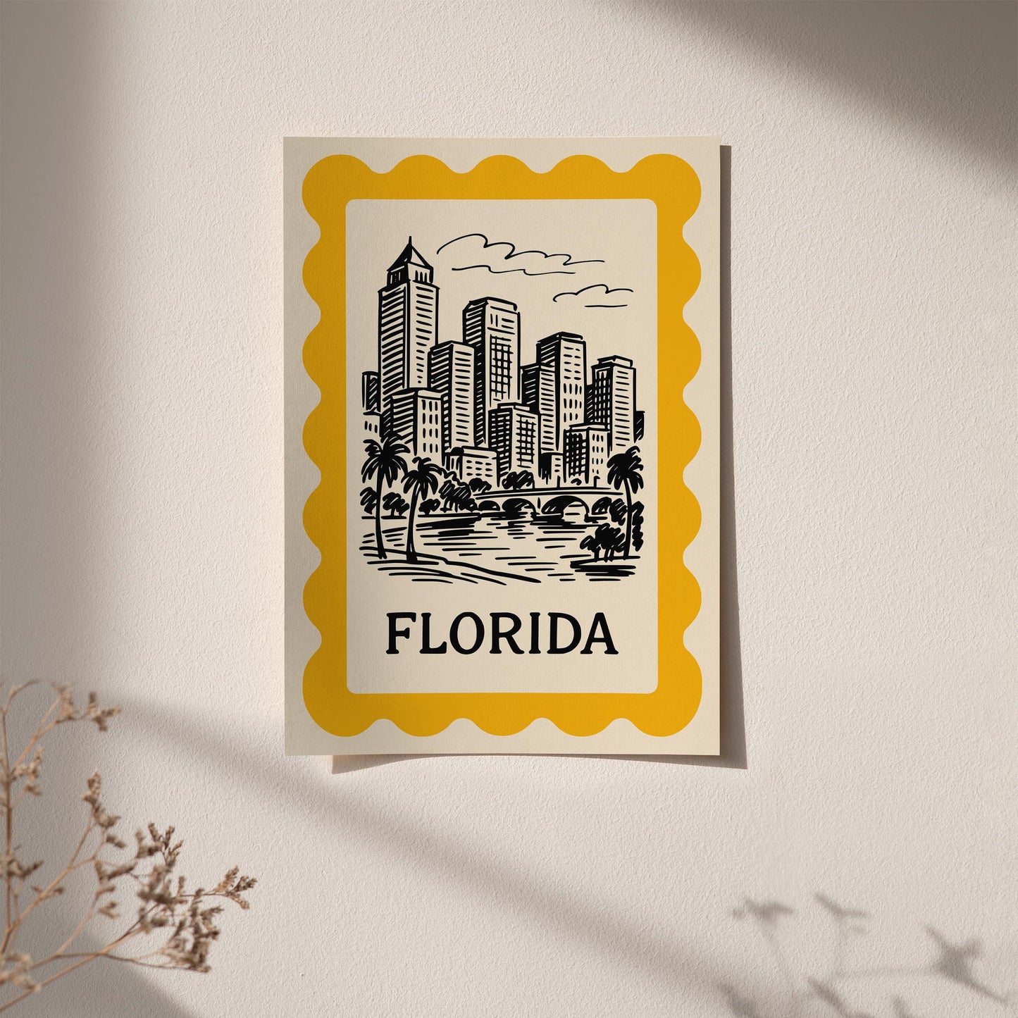 Florida Sketch Travel Poster